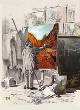 Schirmer bei der Arbeit an der Via Mala