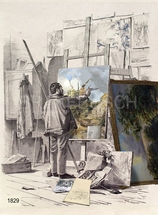 Schirmer bei der Arbeit an der Waldkapelle